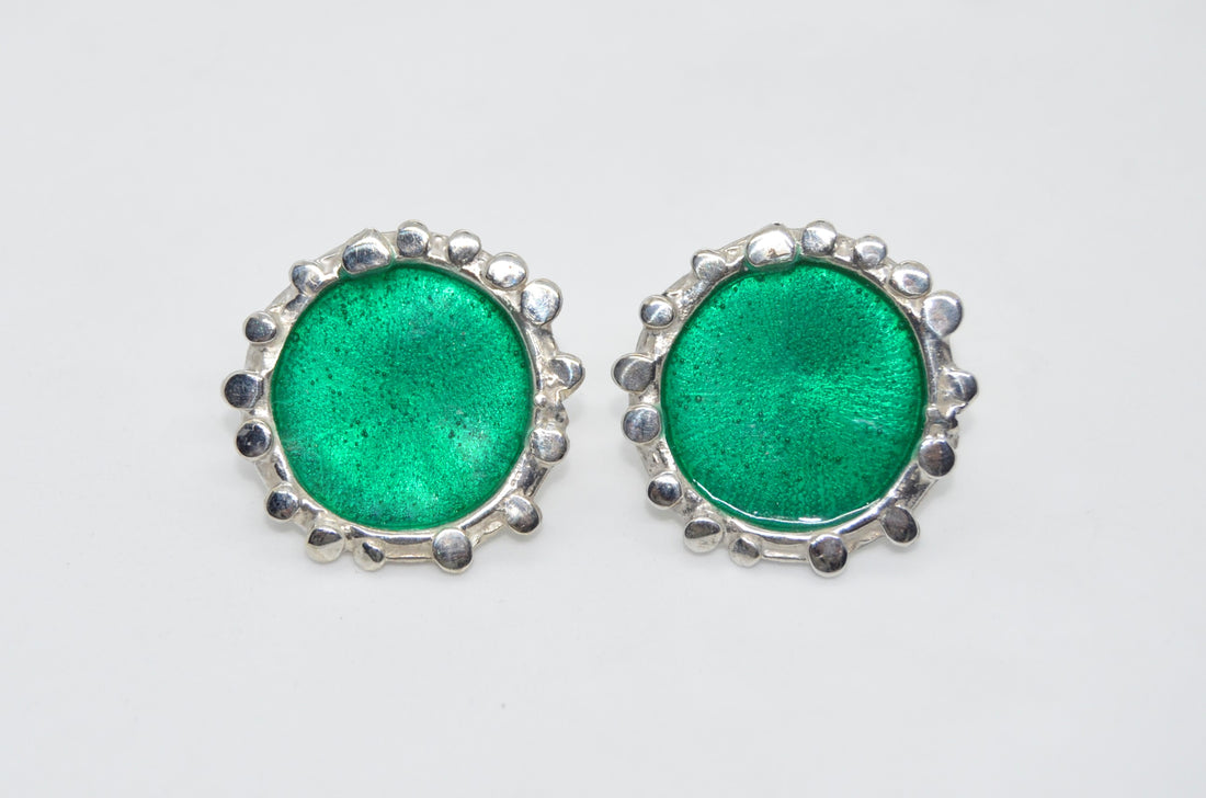 Orecchini Girasole Verde