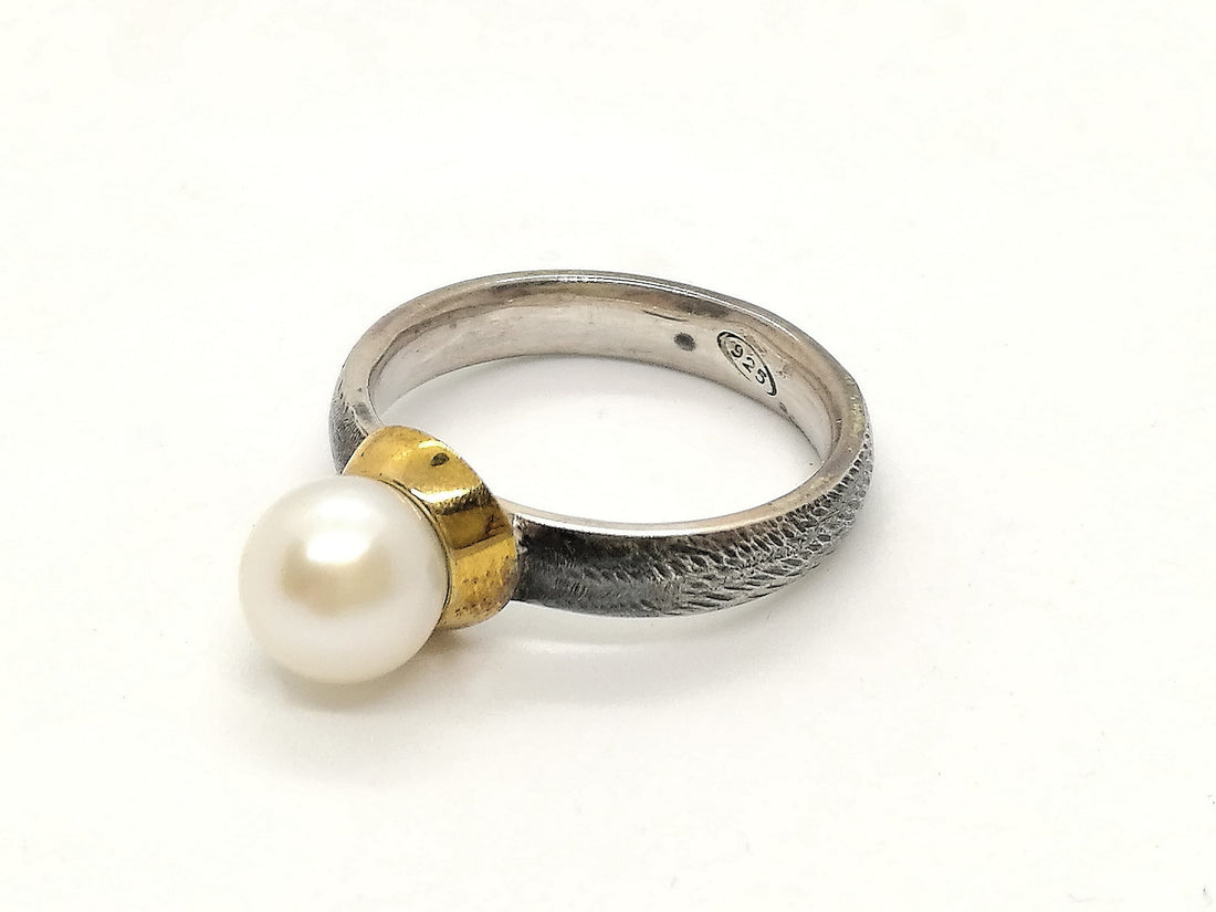 Anello Perla Fine | Molsaiwona Gioielli Artigianali
